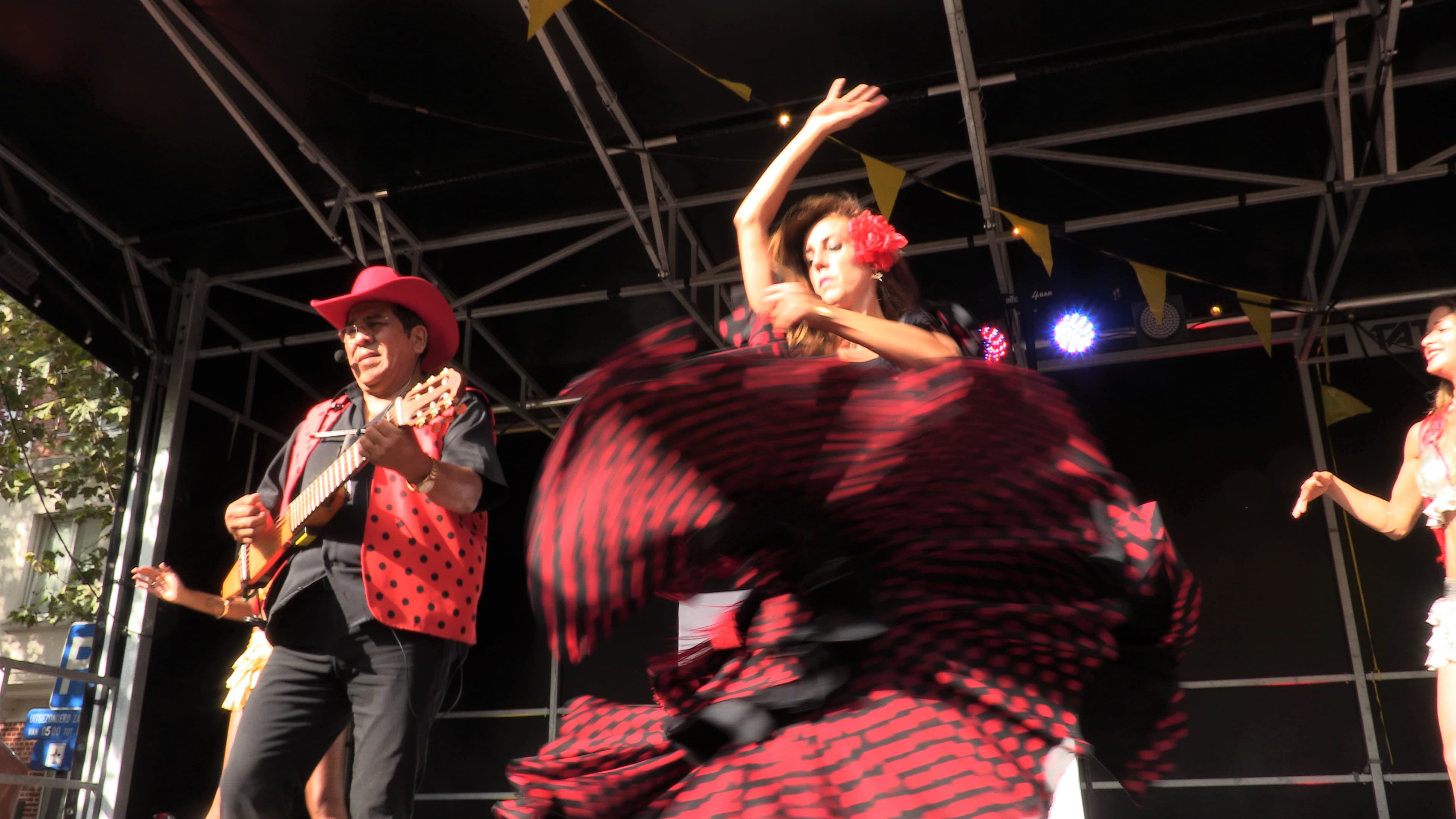 Spaanse danser en danseres Flamenco show