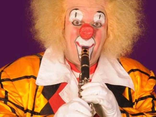 Muzikale Clown Teddy Klarinetti