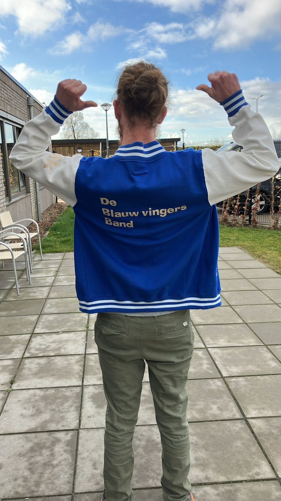 De blauwe vingers band
